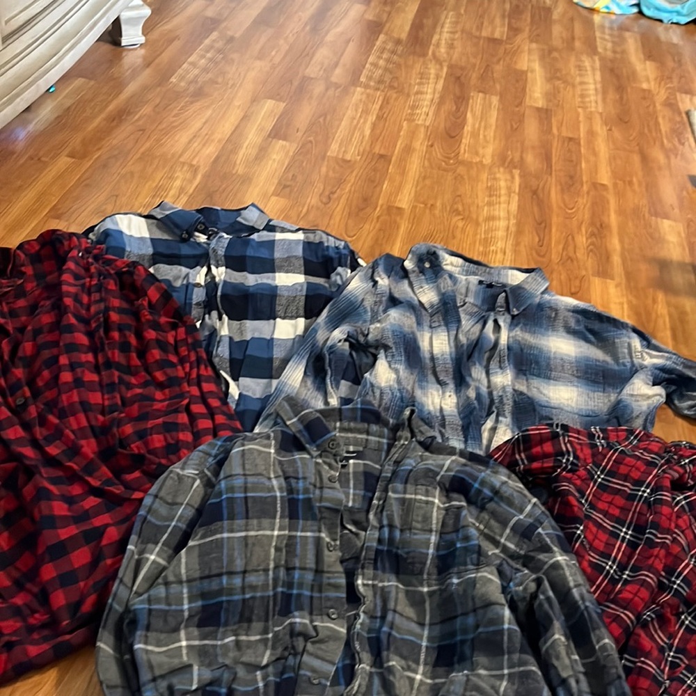 Bundle: Large Croft and Barrow Flannel Button-Down Shirts
